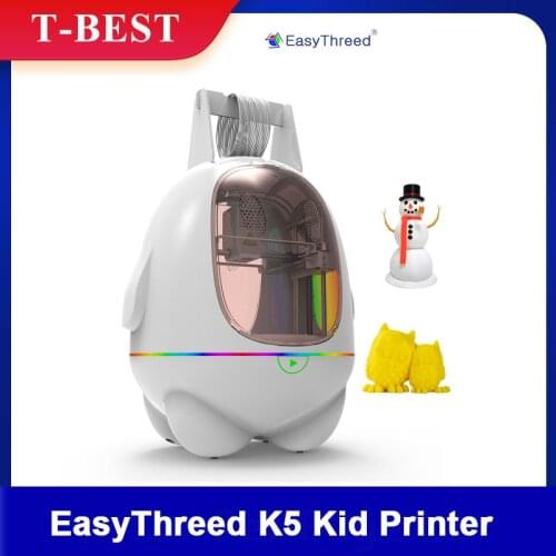 EasyThreed K5 3D Printer for Kids Mini Desktop 3D Printer Full Assembled 80x80x100mm Print Size No Heated Bed Mute Printing