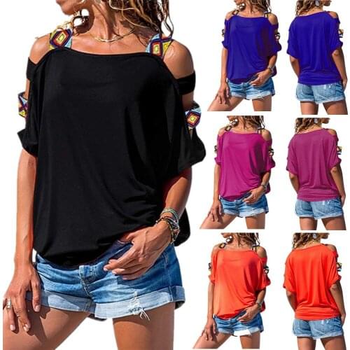 Summer New solid collor Women Causal Tee Shirt Mujer Short Sleeves tops