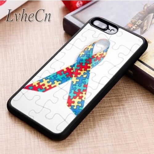 LvheCn Puzzle Autism Awareness phone Case cover For iPhone 5 6 6s 7 8 plus X XR XS max 11 12 Pro Samsung Galaxy S7 S8 S9 S10