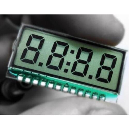 Maithoga 12PIN TN Positive 4-Digits Segment LCD Panel Clock LCD (White Backlight/No Backlight) 3.3V