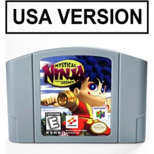 Mystical Ninja Starring Goemon For 64 Bit Game Cartridge USA Version NTSC Format