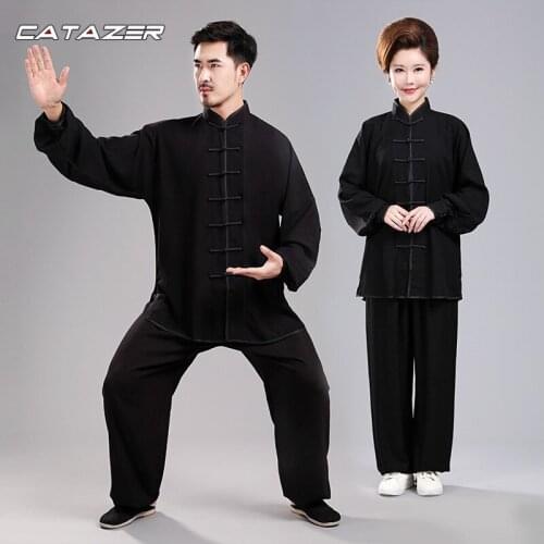 Soft Cotton Blends Tai Chi Uniforms Martial Arts Kung Fu Wing Chun Suit Wushu Clothes Jacket Pants