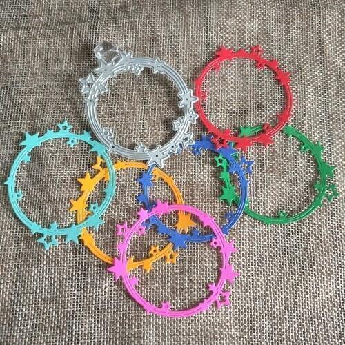 New circular meteor garland metal cutting die, used for DIY scrapbooking, card making, photo album decoration, embossing process