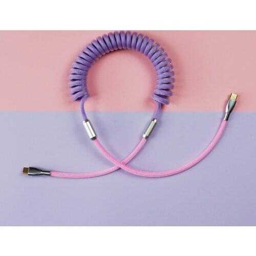 WOWLAB Handmade Custom Mobile Phone Charging Cable Spring Wire Iphone Mobile Phone CtoC Is Suitable for Apple 20W18W Fast Charge