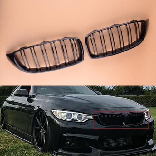 1 Pair Car Front Bumper Kidney Grills Grille Twin Bar Dual Slat Fit For BMW 4 Series F32 F33 F36 M4 2016 2017 51137294816