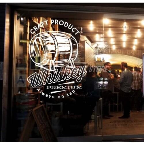 Beer Shop Sticker Craft Whiskey Vintage Shop Decor Sign Retro Bar Pub Poster Decal Vivyl Customised