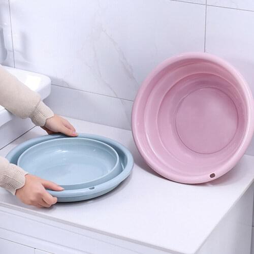 Plastic Portable Folding Wash Basin Collapsible Bucket/ Dish Tub For Home Outdoor Camping Trip