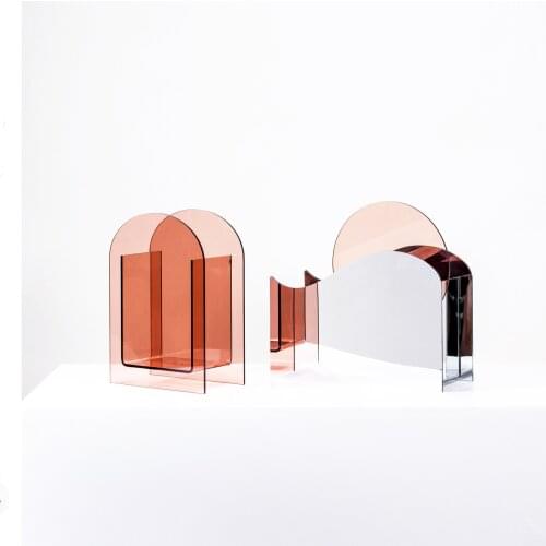 Nordic Acrylic Geometric Dry Flower Vase Hydroponic Flower Ware Home Decoration Accessories Modern Simple Tabletop Vase