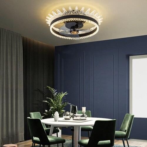Modern led lamp with ceiling fan without blades bedroom ceiling fan with remote control dining room ceiling fans with light