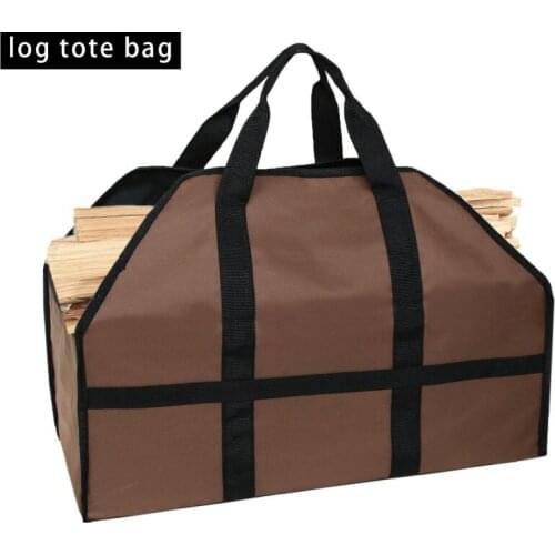 Outdoor Tote Camping Carry Bag Duty Canvas Firewood Carrier Wood Log Holder Indoor Fireplace Firewood Totes Garden Tools New