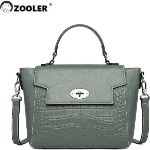 ZOOLER Leather Handbags Large Winter use Fashion Shoulder Bags Office Party Traveling Genuine Leather Luxury Tote Bag WG318