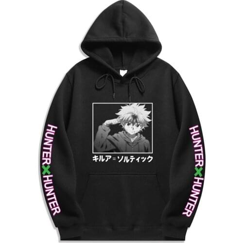 Spring Anime Hunter x Hunter Printed Men Women Sweatshirt Harajuku Japan Cartoon Killua Hoodies Hip Hop Tops