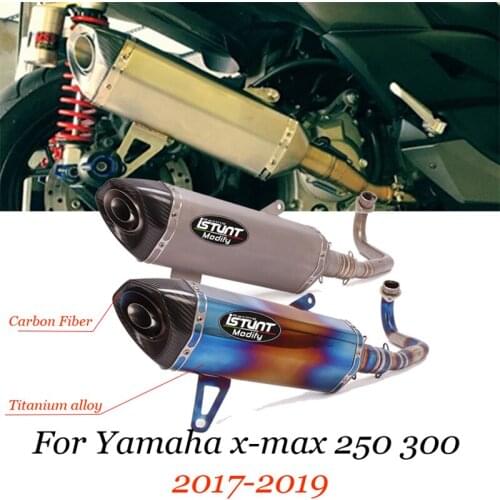 For Yamaha x-max 250 300 xmax 250 300 2017-2019 Motorcycle Exhaust Pipe Escape Muffler Middle Down Exhaust Titanium alloy Pipe