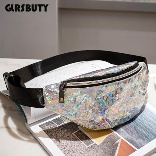 2019 Holographic Fanny Pack Feminina Waist Pack Womens Laser Chest Waist Bag Female Belt Bag Bum Hip Bag for Women Men Party