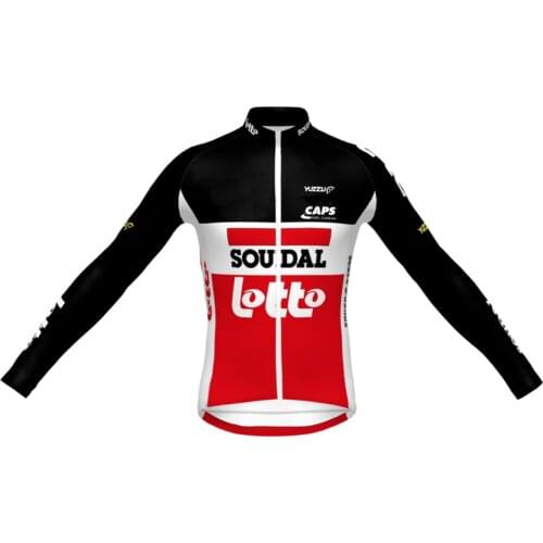 WINTER FLEECE THERMAL 2021 LOTTO SOUDAL TEAM ONLY LONG SLEEVE CYCLING JERSEY CYCLING WEAR ROPA CICLISMO SIZE XS-4XL