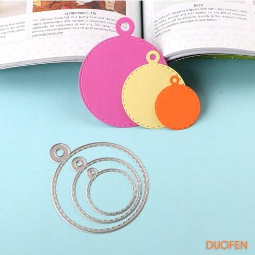 070252 3pcs circle tags stencil metal cutting dies for DIY papercraft project Scrapbook Paper Album greeting card