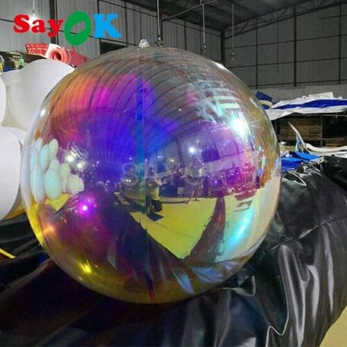 2018 New stardrone colorful PVC inflatable mirror ball, mirror balloon for hall, shopping mall, party decoration