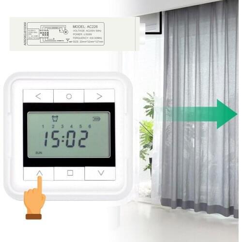 2021 RF433MHz Universal Smart Wireless Timing Transmitter Programmable smart wall switch Electric curtain controller set
