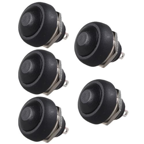 5pcs Black red yellow white green blue Mini Round Switch 12mm Waterproof Momentary Push button Switch Sales