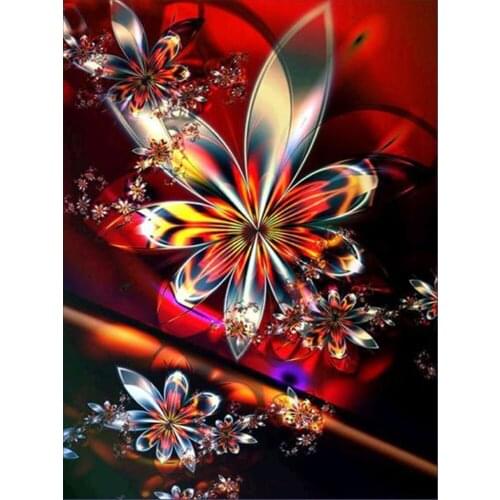 Abstract Flower Pre-Printed 11CT Cross-Stitch Patterns DIY Embroidery DMC Threads Handiwork Knitting work Promotions