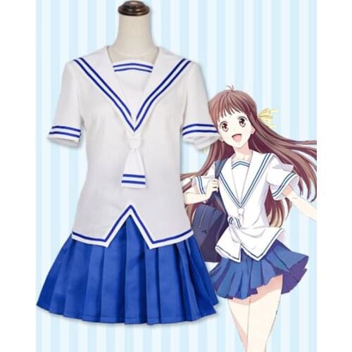 Anime Fruits Basket (2019) Cosplay Costumes Tooru Honda Cosplay Dress Halloween Party Yuki Souma Cosplay School Uniform