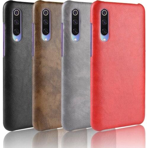 Fashion Litchi Skin PU Leather Hard Back Cover Xiaomi Mi 9 Pro SE Lite Case For Xiaomi Mi 9 Mi9 Phone Bag