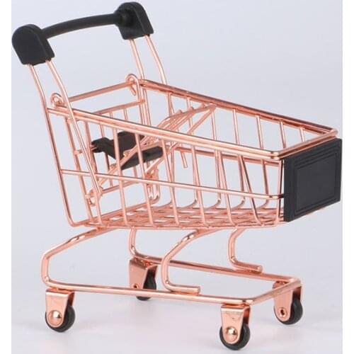 Baby Kids Simulation Mini Shopping Cart Toys Supermarket Folding Trolley Handcart Funny Kids Toys Storage Basket 12*8.5*11cm