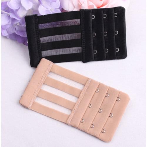 Elastic Buckle Extended 4 Hooks Clasp Bust Extender Clasp For Bra Extension Bra 3 Hook And Eye Tape Three Hooks 4 Hooks