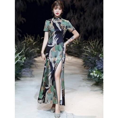 2021 folk style vietnam robes chiffon aodai improved dress elegant party dress traditional asian dress ao dai oriental dress