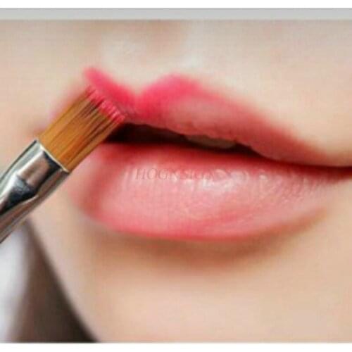 Mane With Cover Telescopic Portable Flat Lip Brush Lipstick Lip Brush Mini Makeup Sale