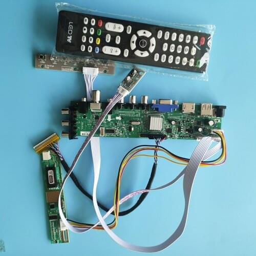 Kit for LTN154AT09 30pin LCD Panel 1 CCFL TV Controller board DVB-T2 DVB-T 15.4" HDMI VGA 1280X800 Digital USB AV