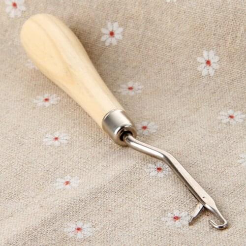 Carpets Hook Needle Wood Handle Latch Crochet Hook Hair Weave Crochet Needle Wigs Knitting Extensions Styling Repair Tool