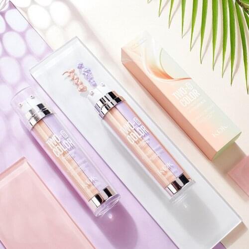 Double tube multi effect cream double color Concealer waterproof, anti sweat, bright skin, light foundation BB cream