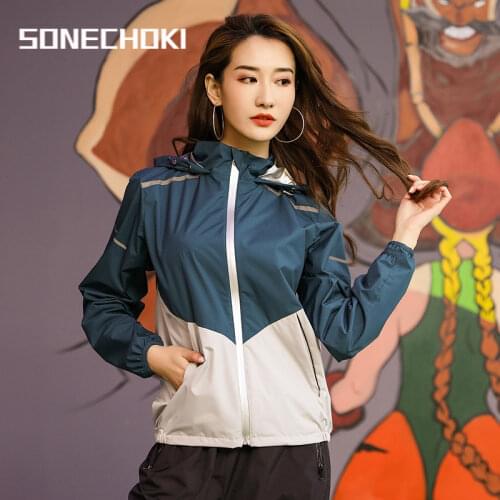 Running Jacket women Zipper Hooded Long Sleeve Sportswear Gym Fitness Training Weight Loss Sweating Sauna Sport Active Wear Tops