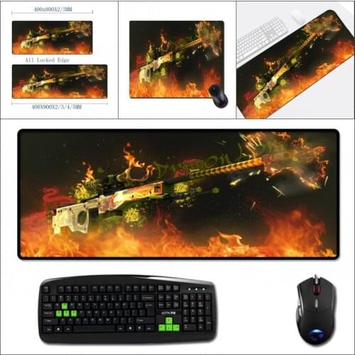 Mairuige The Cool Guns Weapon Pattern Wallpaper Printed Mousepads Big Size Cs:Go Game Gaming Mouse Mat Pad To Pc Table Mouse