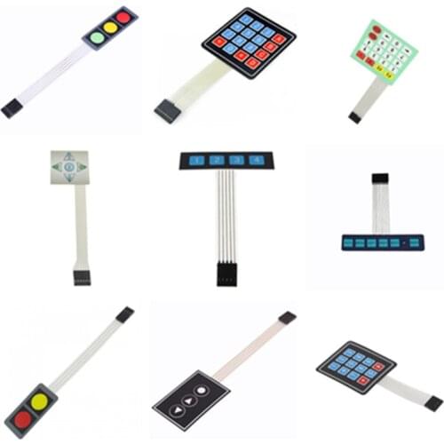 2Pcs/lot 1x4 1x3 1x5 1x6 4x5 4x3 4x4 Matrix Array Matrix Keyboard Module Key Membrane LED Switch Keypad Module For Arduino