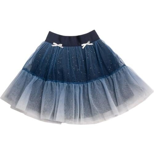 Kawaii Gradient Mini Tulle Skirts Girls Harajuku Gothic Cute Starry Sky Fairy Mesh Party Women Skater Short Pleated Tutu Skirt
