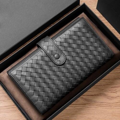 Mens Leather Large Capacity Long Business Multi-Function Storage Wallet Minimalist Card Holder Luxury Brand 2021 Fashion New