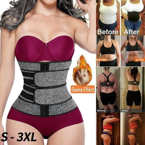 Neoprene Sauna Waist Trainer Corset Sweat Belt for Women Weight Loss Compression Trimmer Workout Fitness Sweat Fat Burning belt