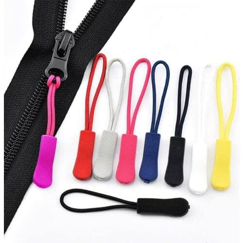 10Pcs Zipper Pulls Zipper Extension Pulls Nylon Cord Zipper Tag Replacement for BackpacksTravel Packages Clothes Sportswear