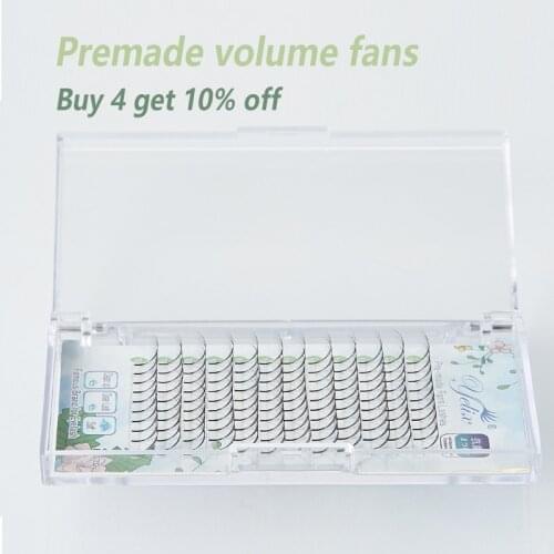 Wholesale Long Stem 2D/3D/4D/5D/6D Premade Russian Volume Fans Individual Eyelash Extensions Makeup Lash Faux Mink Pre Made Fan