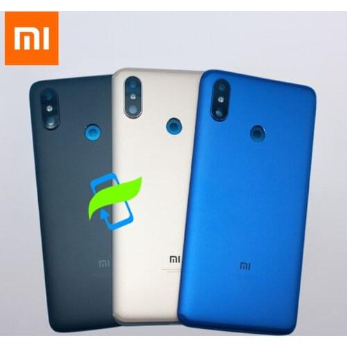 Original Battery Back Cover For Xiaomi Mi Max 3 Mi Max3 Back Housing Rear Door Case For Mi Max3 Power Volume Buttons+Camera Lens