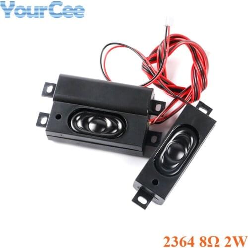 2pcs 2364 2W 8 ohm Cavity Speaker Sound Passive Speaker Dual Vibration Membrane Audio Loudspeaker Box with 2P/4P 2.0 Plug