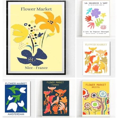 Affiches d'impression de fleurs, affiches d'exposition, art mural, décoration d'impression moderne
