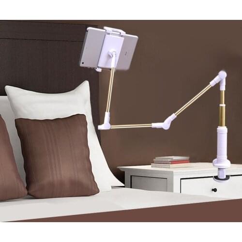 Long Arm Tablet Phone Stand Holder 4 to 12 inch Lazy Bed Desk Phone Tablet Support Mount 360 degree Clip Bracket For iPad iPhone