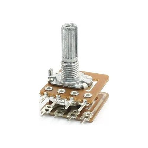 5PCS 100Kohm 6mm Split Shaft Double Linear Volume Control Potentiometer Pot