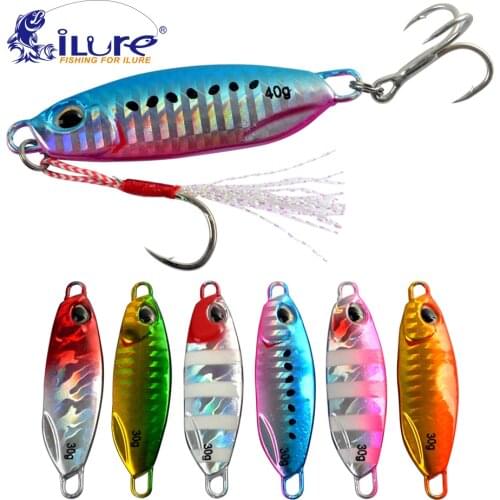 ILure New Metal Casting Jig Spoon 20G 30G 40G 60G Shore Drag Cast Jigging Lead Sea Bass Lure Artificial Bait Fishing Tackle