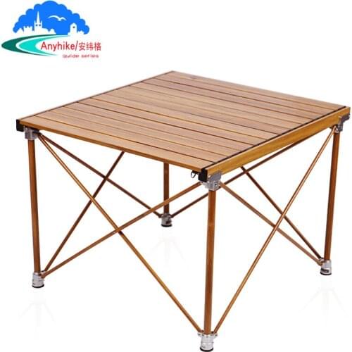 Outdoor folding table adjustable height camping aluminum alloy picnic table ultra-light waterproof durable hiking table