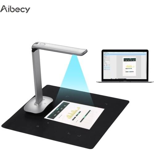 Aibecy F50 Foldable HD High Speed USB Book Image Document Camera Scanner 15 Mega-Pixels A3 & A4 Size LED Light AI Technology