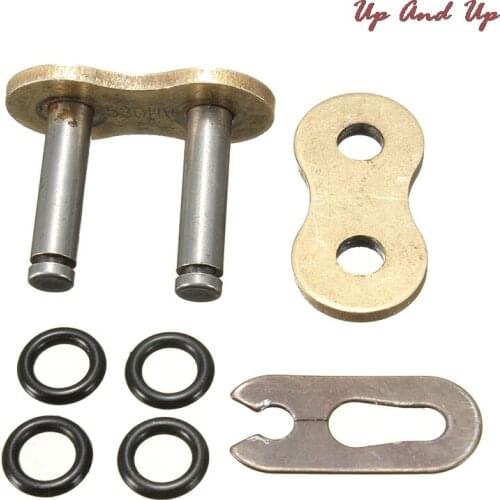 Connecting Master Links with O-ring Motor Chain Connector Joint Clip Lock Gold for ATV Motorbike Dirt Bike 530H Heavy Duty Chain